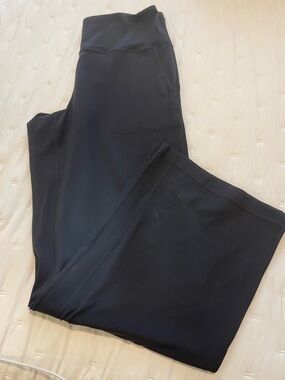 lululemon Athletic Black High-Waist Yoga Wide Leg Pants